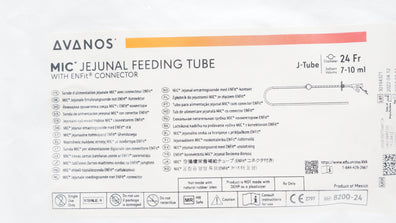 Avanos 8200-24 MIC JEJUNAL FEEDING TUBE w/ENFit Connector 24Fr, 7-10ml (x)